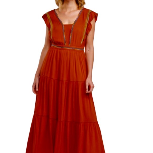 See U Soon NWT Brick/Terracotta Sleeveless Maxi Dress Small - Picture 2 of 16